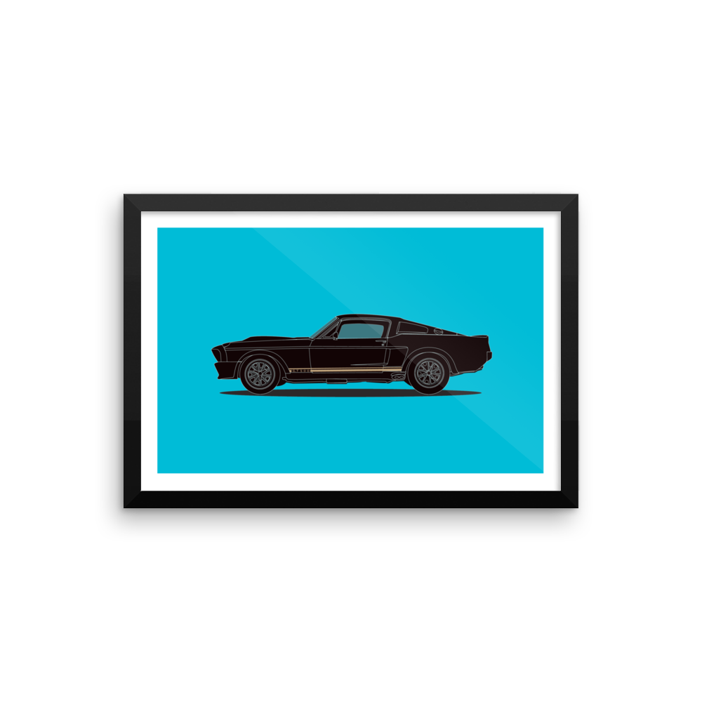 Shelby GT500 Illustration - Framed print