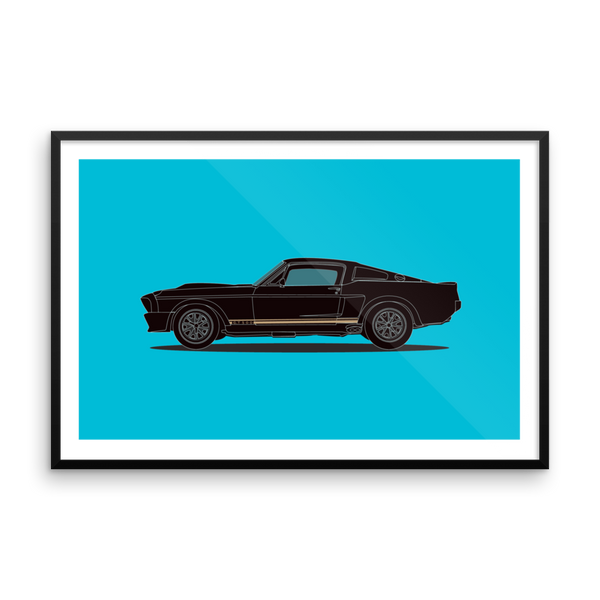 Shelby GT500 Illustration - Framed print